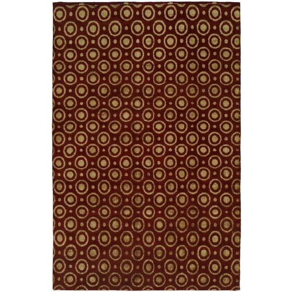 KALATY Red 4 ft. x 6 ft. Area Rug