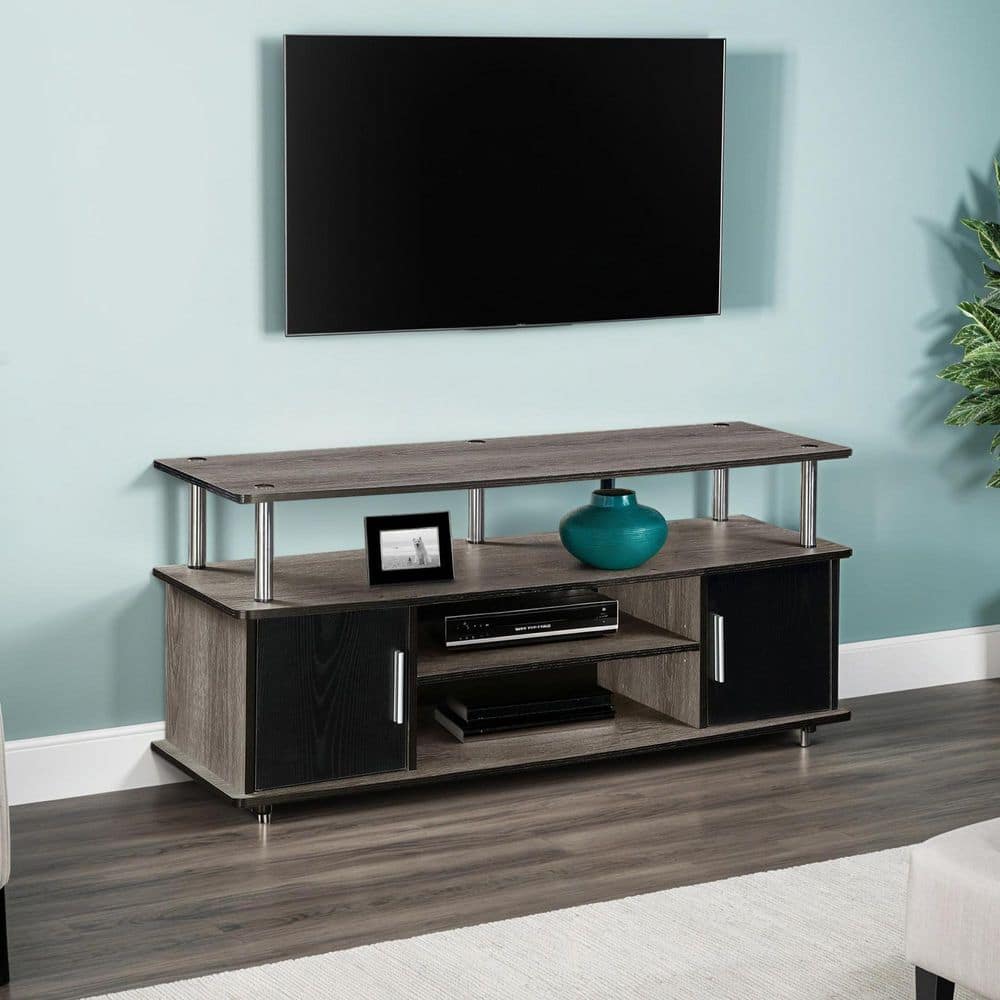 Monterey 47 in. Weathered Gray Particle Board TV Stand Fits TVs Up to 50 in