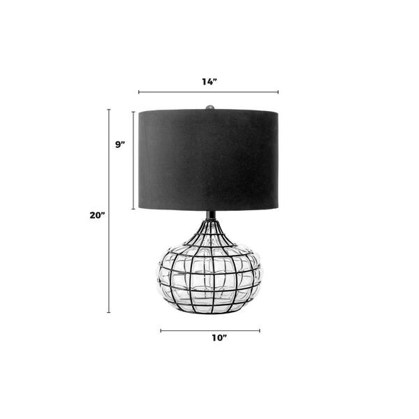 nuLOOM Newburgh 20 in. Black Contemporary Table Lamp with Shade