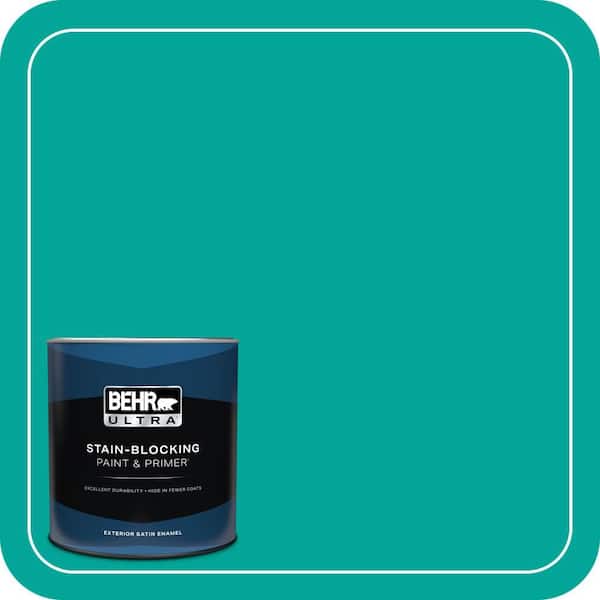 BEHR ULTRA 1 qt. #HDC-MD-22 Tropical Sea Satin Enamel Exterior Paint & Primer
