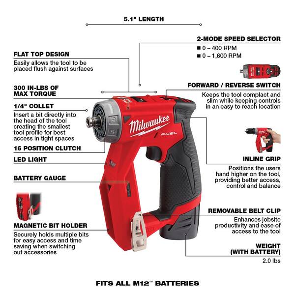 Milwaukee M12 FUEL 12V Lithium-Ion Cordless Oscillating Multi-Tool Kit with M12 Rocket Stand Light