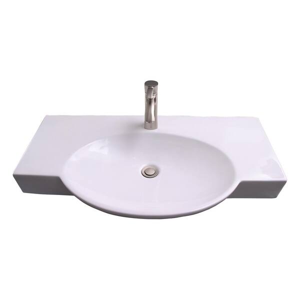Barclay Products Waveland Wall-Mount Sink in White