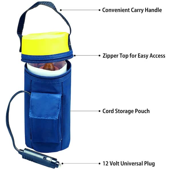 Koolatron 12V Baby Bottle Warmer with Insulated Carry Case, Blue, Portable  Jar Warmer 401688 - The Home Depot