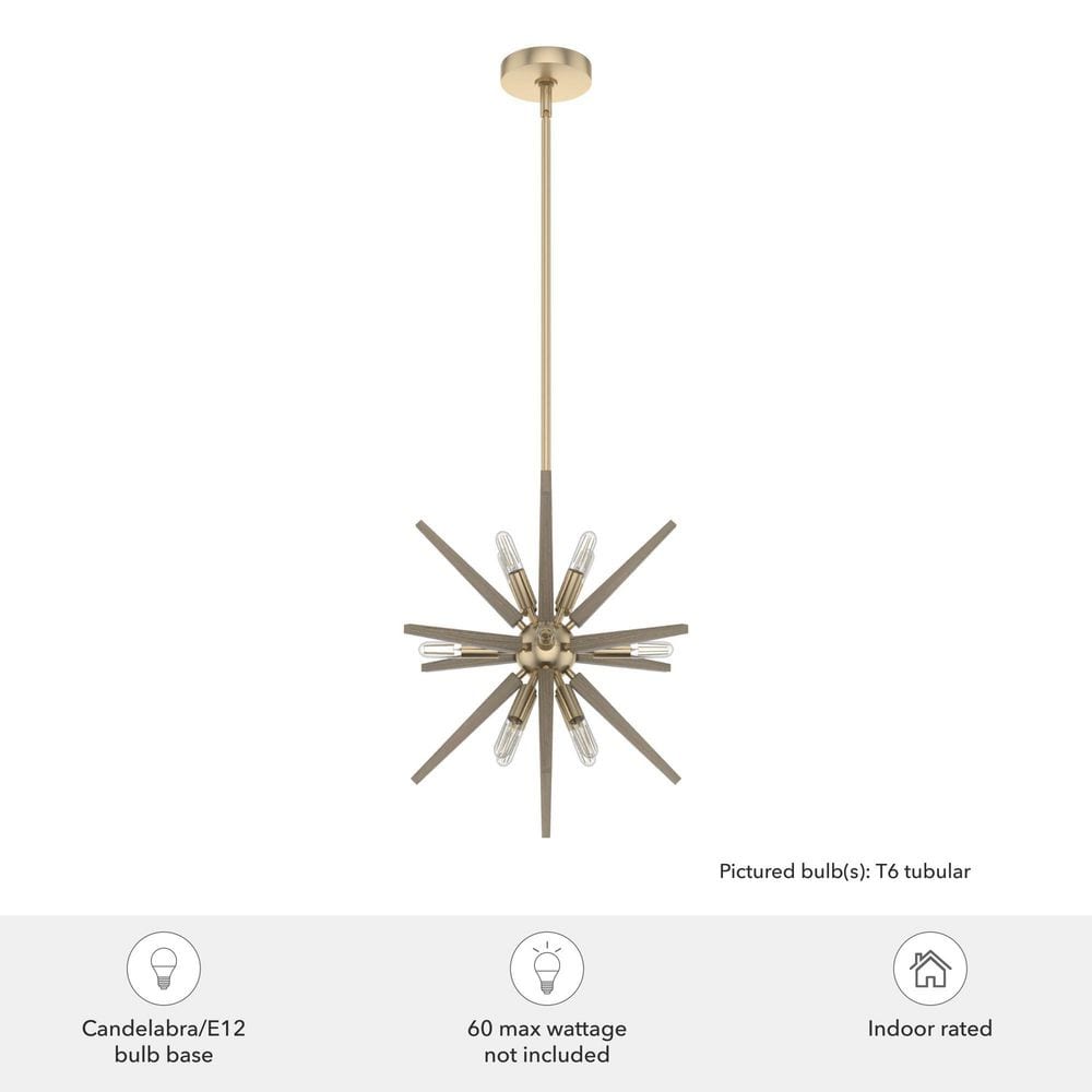 Alturas Gold Medium Aluminum Sputnik Pendant Light Fixture