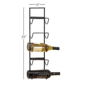 5- Bottle Black Wall Wine Rack