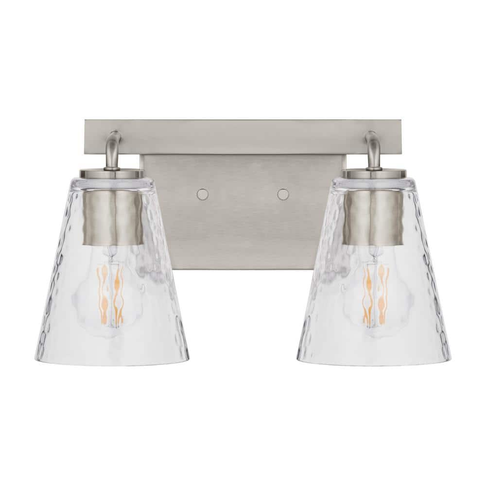 Home Decorators Collection Westbrook 2 Light Brushed Nickel Modern   Brushed Nickel Home Decorators Collection Vanity Lighting 4000202 962 64 1000 