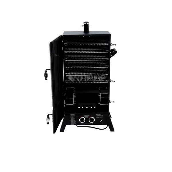 Dyna-Glo 43 in. Wide Body Liquid Propane Gas Smoker in Black with Premium Wide  Body Vertical Smoker Cover DGW1904BDP-DC - The Home Depot