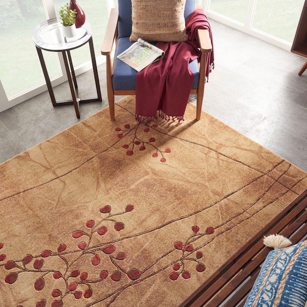 Nourison Somerset Latte 6 ft. x 9 ft. Oriental Modern Area Rug