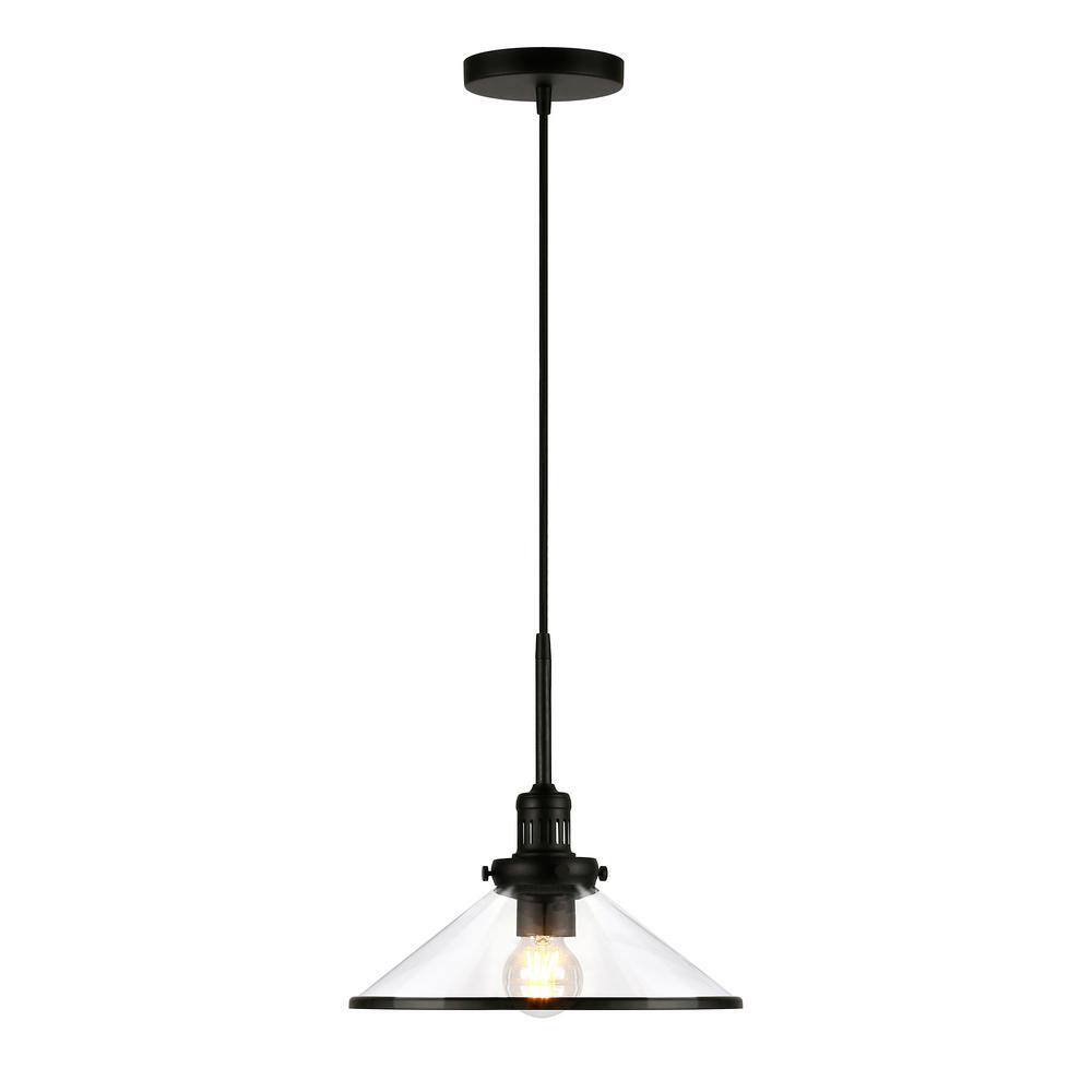 Milo Black Brushed Nickel Glass Dome Pendant Light