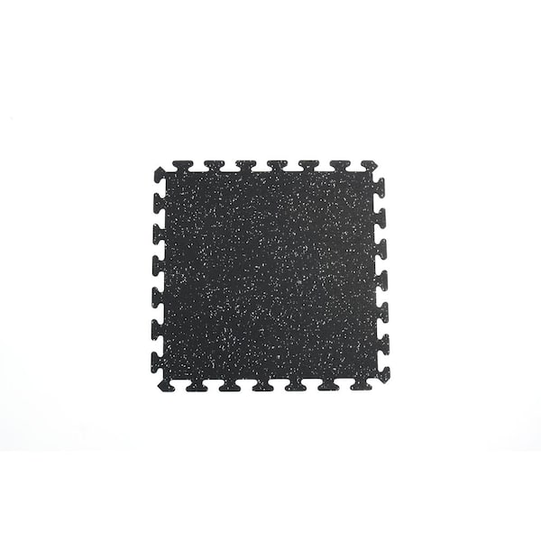 Matter Surfaces Gym/Exercise Recycled Rubber Center Tiles Black w/Gray 25 in.x 25in.x 0.3 Thick 8-Tiles/Case, 32 sq. ft.
