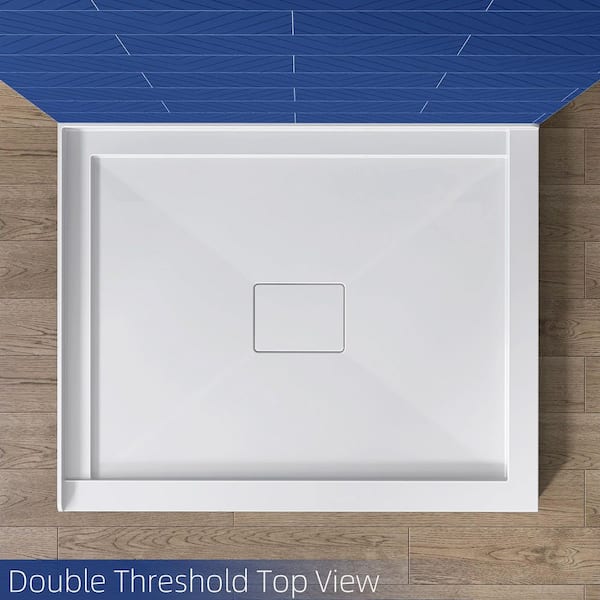 Zeafive Moca 42 in. L x 34 in. W Double Threshold Alcove Shower