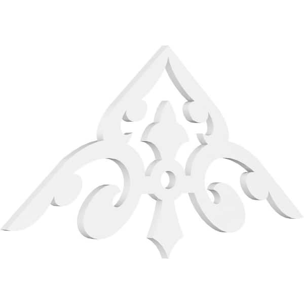 Ekena Millwork 1 in. x 48 in. x 20 in. (10/12) Pitch Whitman Gable Pediment Architectural Grade PVC Moulding