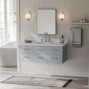 Hutton 48 in. W x 22 in. D x 18 in. H Bath Vanity Cabinet without Top in Grey