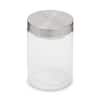 Home Basics 2 Pack of 67 oz. X-Large Square Glass Canister With Stainless  Steel Lid HDC97837-2Pack - The Home Depot