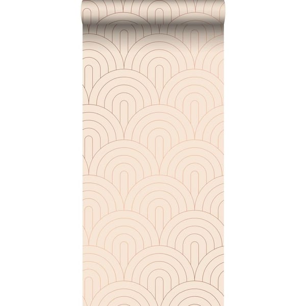 Esta Home Lalique Pink Art Deco Motif Non-Pasted Matte Wallpaper Sample