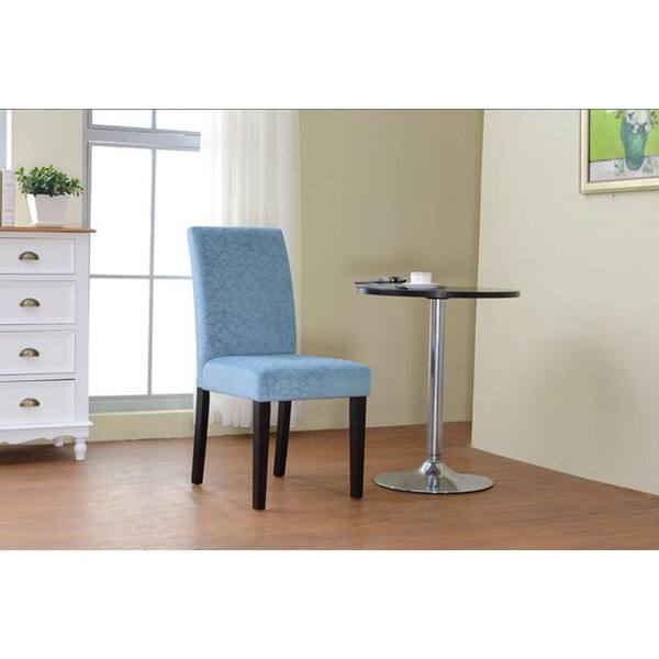 Linon Home Decor Upton Blue Microfiber Parsons Side Chair (Set of 2)