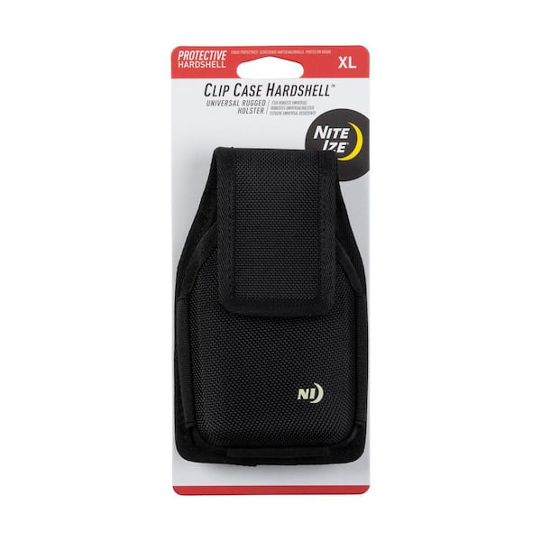 Nite Ize Clip Case Hardshell Holster X-Large Black Rugged Nylon Phone Case Pouch 