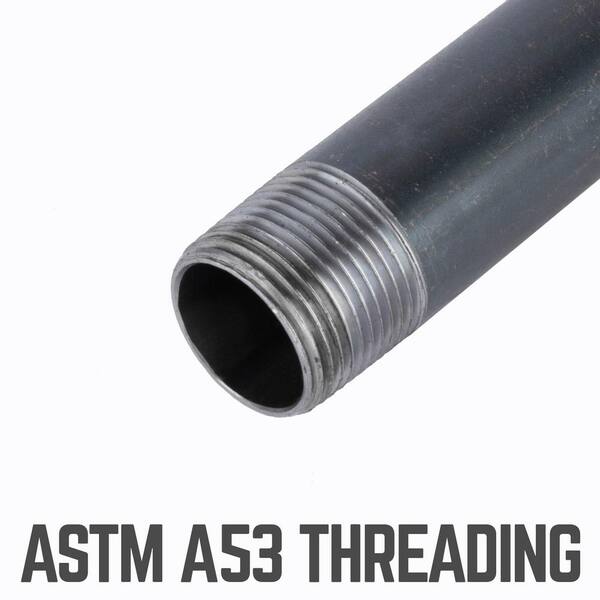 1-1/4 in. x 24 in. Industrial Steel Grey Plumbing Pipe in Black (4-Pack) 1-1/4 in. x 24 in. Industrial Steel Grey Plumbing Pipe in Black (4-Pack)