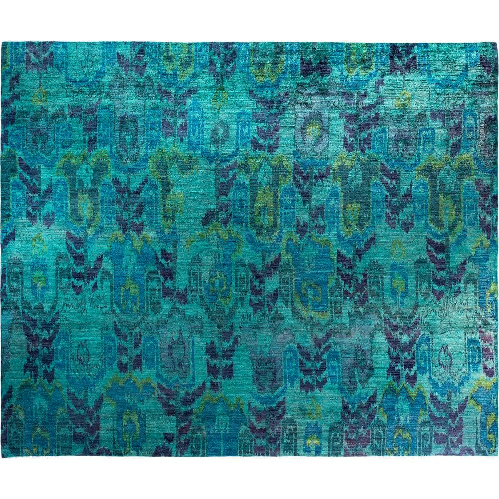 Fine Vibrance Green 12 X 18 Hand-Knotted Wool Indoor Area Rug price history on PriceWatchPro