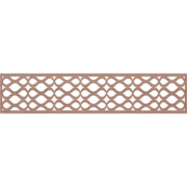 Ekena Millwork Somerset Fretwork 0.375 in. D x 46.75 in. W x 10 in. L Walnut Wood Panel Moulding