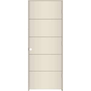 32 in. x 80 in. Left-Hand Hollow Core Primed Composite Single Prehung Interior Door