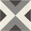 Marazzi D_Segni Double Diamond Smoke Blend 8 in. x 8 in. Glazed ...