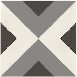 D_Segni Double Diamond Smoke Blend 8 in. x 8 in. Glazed Porcelain Floor and Wall Tile (10.32 sq. ft./Case)
