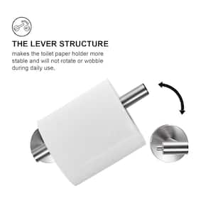 Modern Wall Mount Double Post Pivoting Toilet Paper Holder Bath Hardware Accessory in Brushed Nickel