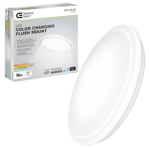 16 in. Low Profile LED Flush Mount Round Closet Light Fixture 1700 Lumens 3000K 4000K 5000K Dimmable Hallway Stairwell