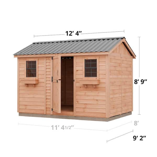 Outdoor Living Today Cabana 12 ft. W x 8 ft. D Cedar Wood Garden