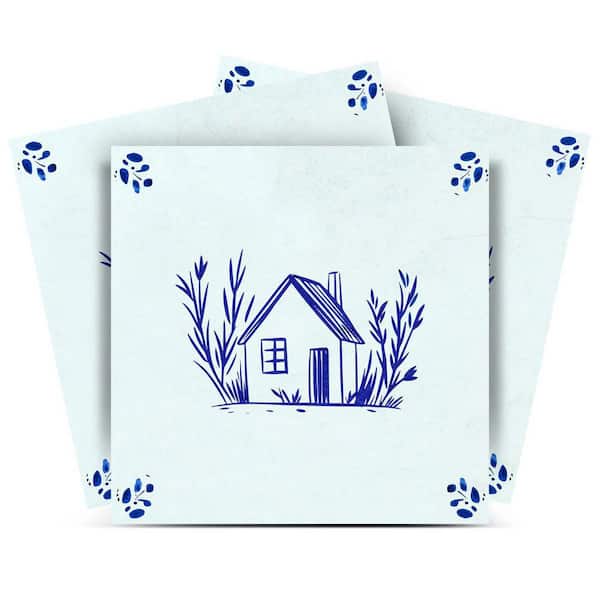 MI ALMA Blue D67 5 in. x 5 in. Vinyl Peel and Stick Tile (24 Tiles, 4.17 sq. ft. /Pack)
