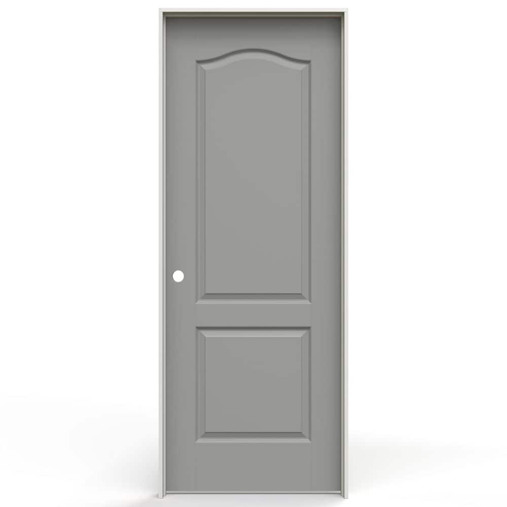 32 in. x 80 in. Camden 2 Panel Arch Right-Handed Hollow Core Gray Pearl Molded Composite Single Prehung Interior Door price history on PriceWatchPro