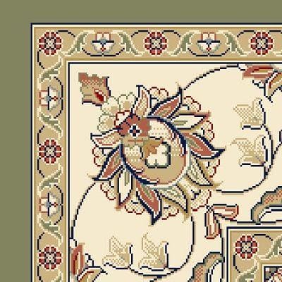 Judith Green/Ivory 5 ft. x 8 ft. Indoor Area Rug
