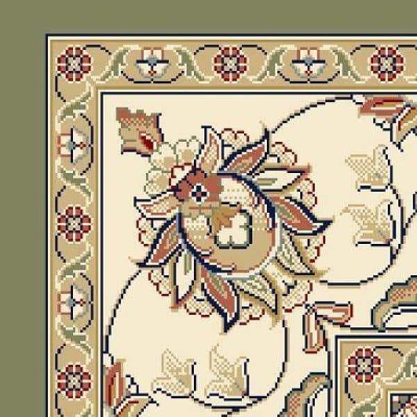 Judith Green/Ivory 2 ft. x 8 ft. Indoor Runner Rug