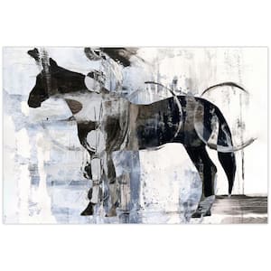 in. Equestrian Essence I in.  Horse Free Floating Reverse Unframed Printed Tempered Art Glass Wall Art 48 in. x 32 in.