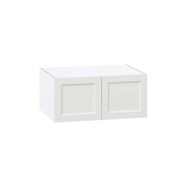 J COLLECTION Laramie 33 in. W x 24 in. D x 15 in. H Assembled Wall Bridge Kitchen Cabinet in Painted Bright White