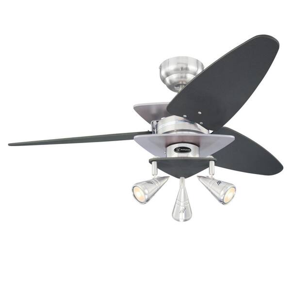 Westinghouse Vector Elite 42 in. LED Brushed Nickel with Graphite Accents Ceiling Fan with Light Kit