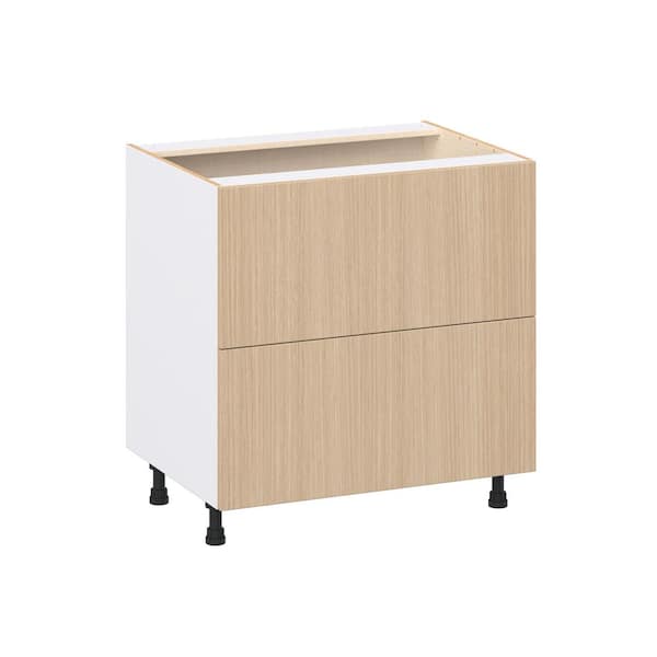 Timberline 33 in. W x 24.5 in. D x 34.5 in. H Assembled Shaker Drawer Base Kitchen Cabinet in Mojavi Oak with 2-Drawers