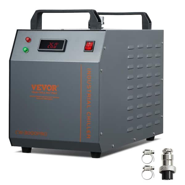 VEVOR Industrial Water Chiller 150-Watt Air-Cooled Industrial Water Cooler with 12L Water Tank Capacity 18 L/min Max Flow Rate