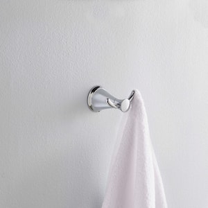Pasadena Wall Mounted Double Robe Hook in Polished Chrome