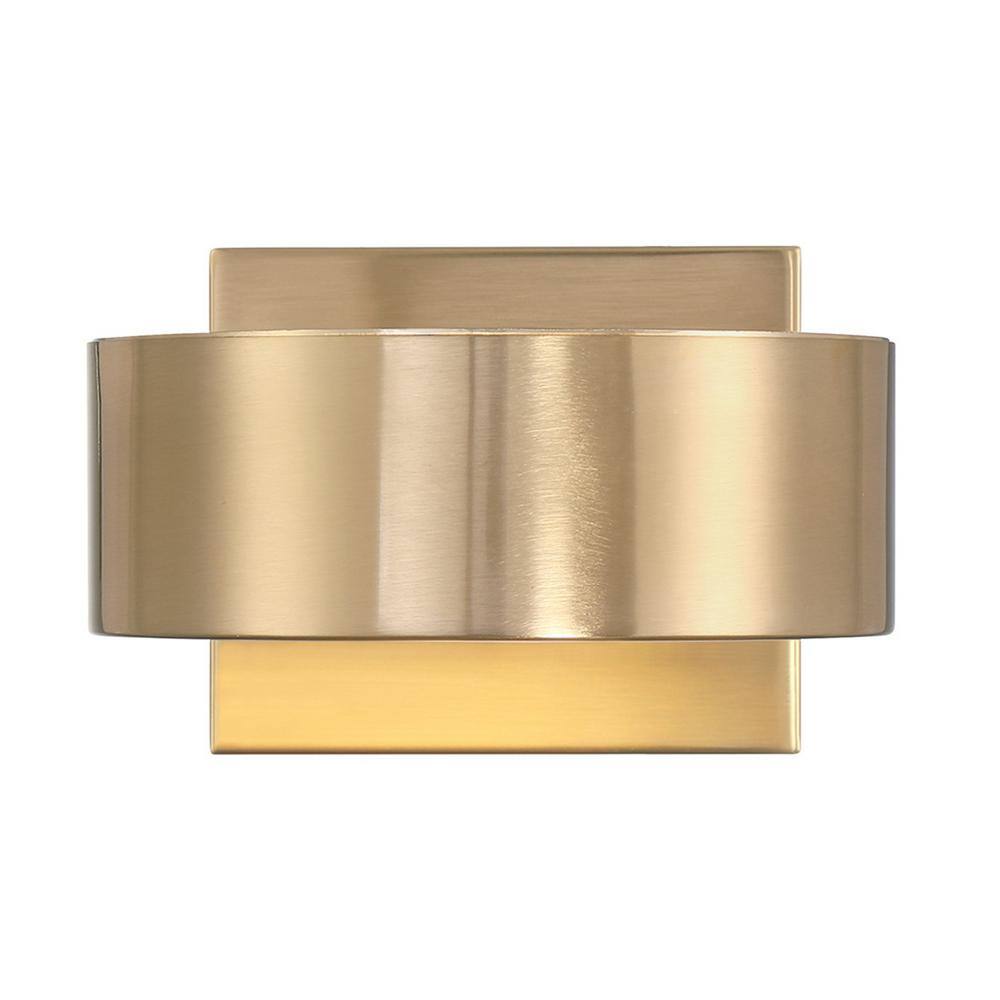 Noble Brass LED Wall Sconce with Crushed Crystal Diffuser