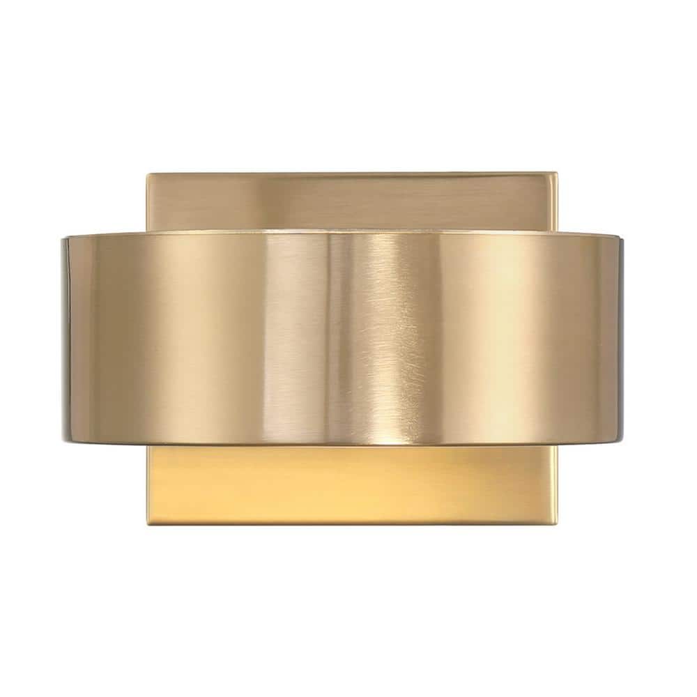 Noble Brass LED Wall Sconce with Crushed Crystal Diffuser