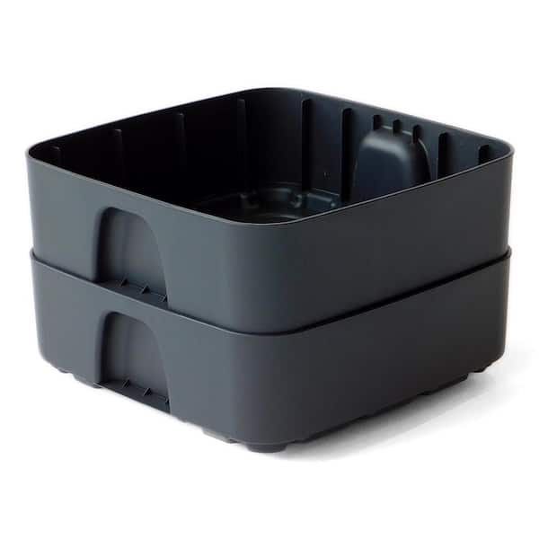FCMP Outdoor The Essential Living Composter 76.8 oz. Worm Composter Expansion Tray Set in Black