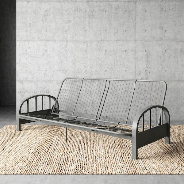 DHP Ali Gunmetal Gray Full Size Futon Frame DE33999 The Home Depot