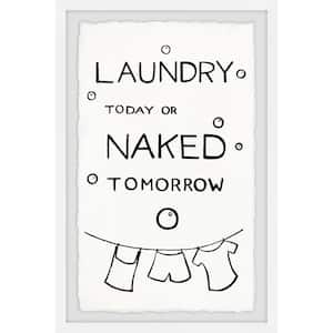 "Naked Tomorrow" by Marmont Hill Framed Typography Art Print 45 in. x 30 in.