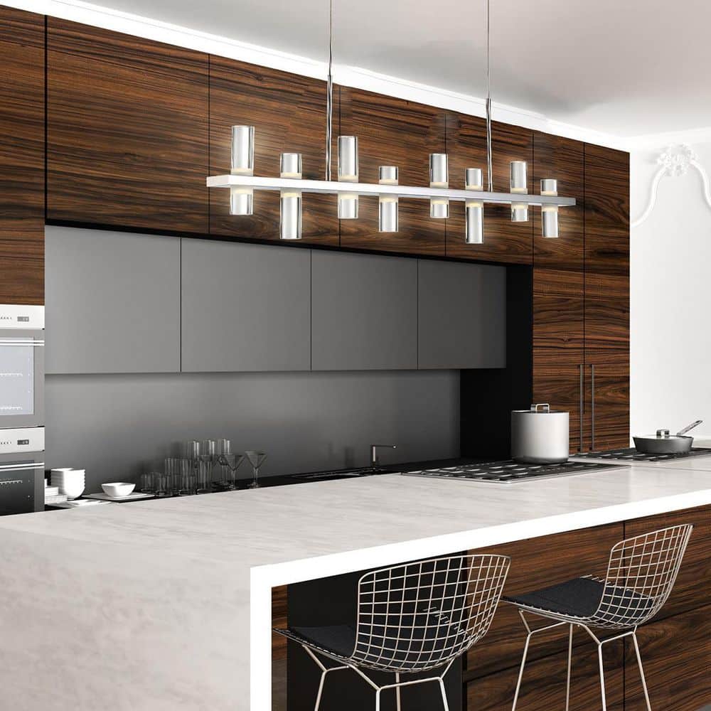 Netto 32-Watt Chrome Integrated LED Chandelier price history on PriceWatchPro