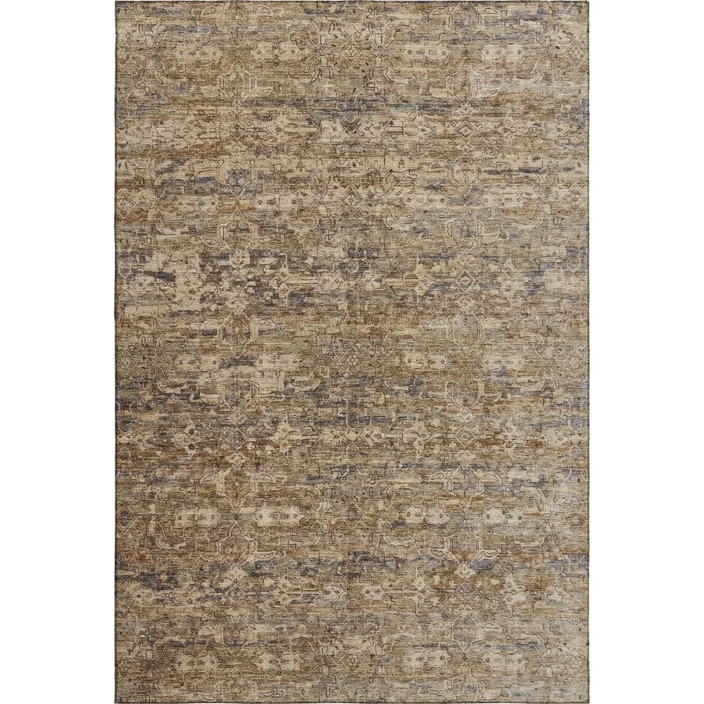 Mayfield Premium Machine Washable Abstract AMF2324 Brown 3 ft. x 5 ft. Area Rug price history on PriceWatchPro