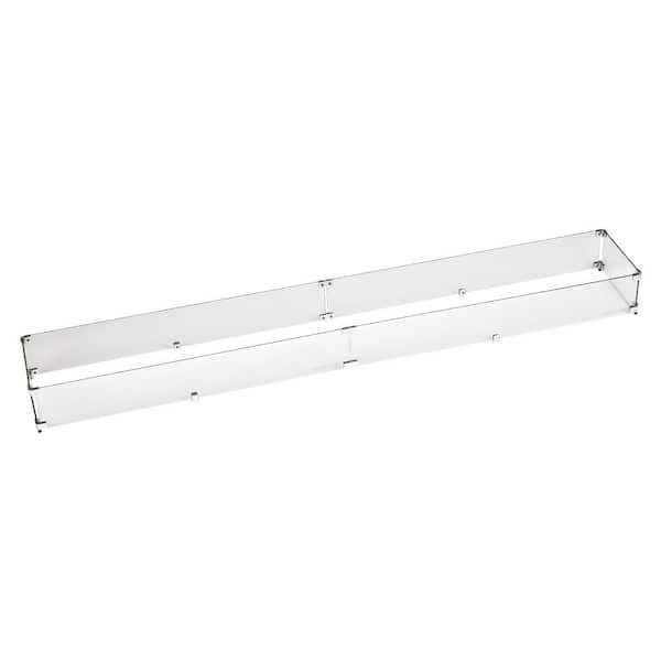 77.5 in. x 11.5 in. Tempered Glass Flame Guard
