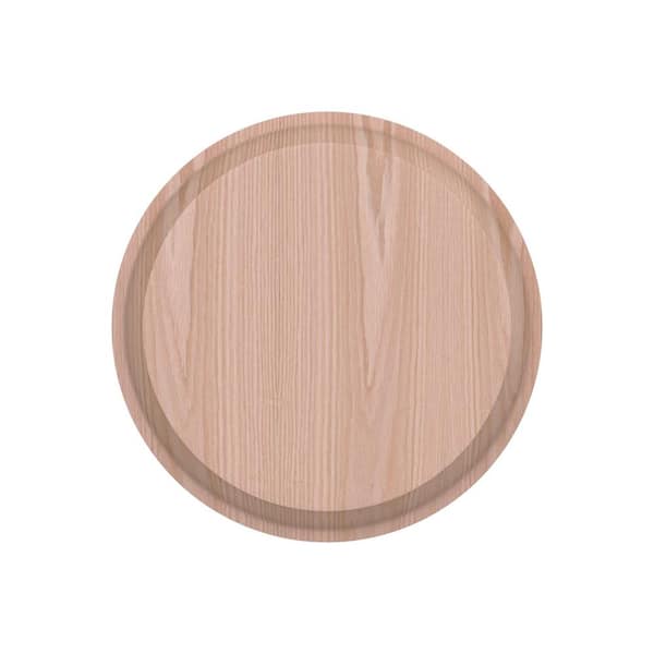 EVERMARK Stair Parts 7317 4-1/2 in. x 4-1/2 in. Unfinished Red Oak Round Rosette Handrail Fitting