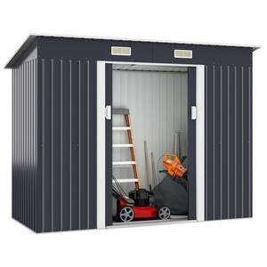 9.1 ft.W x 4.3 ft.D Metal Storage Shed Outdoor Tool Organizer for Backyard, Garden, Barn(39.13 sq. ft.)